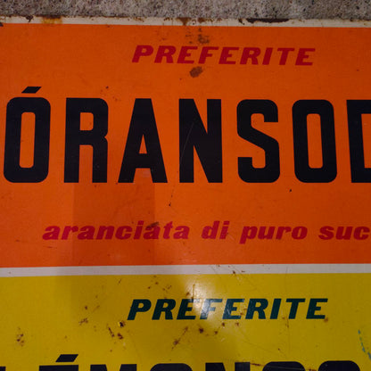 Enamelled sign - Oransoda Lemonsoda | 60's